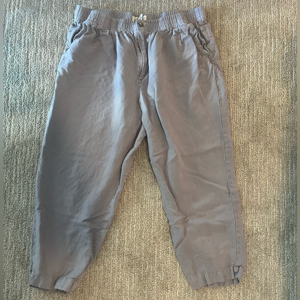 Lilac linen Madewell capris